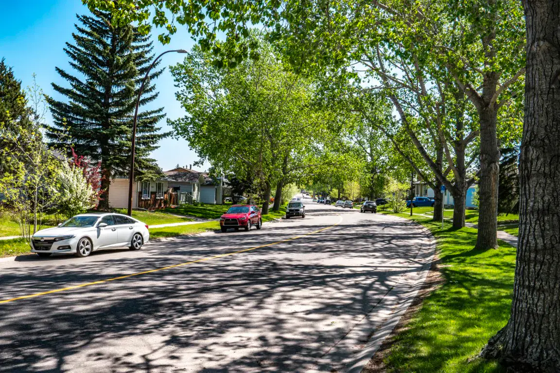 A residential street in Temple